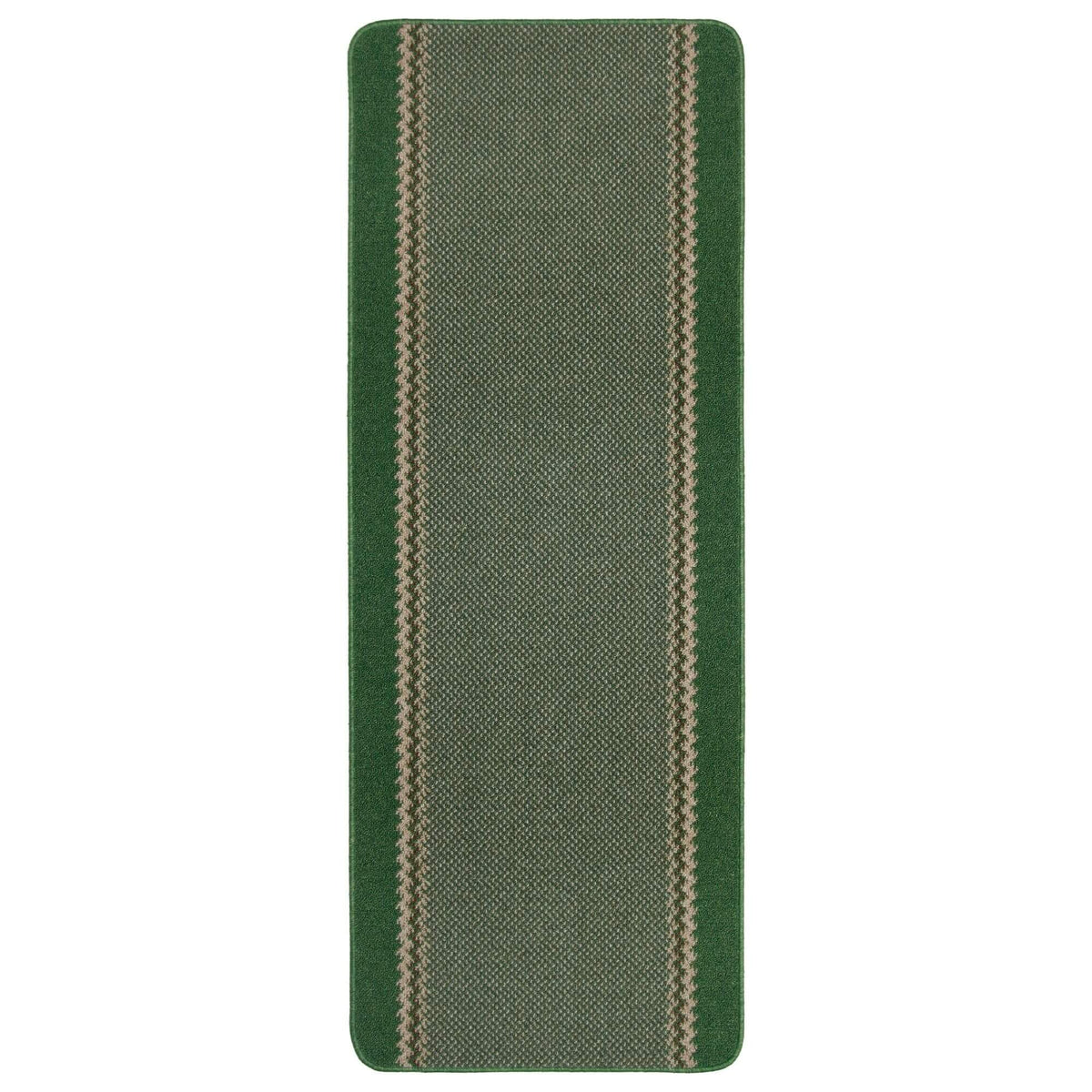 Washable Designer Bordered Green Rug | 116Gr