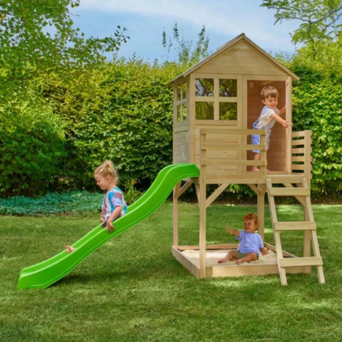 TP Buttercup Wooden Playhouse with Deck & 6ft Slide