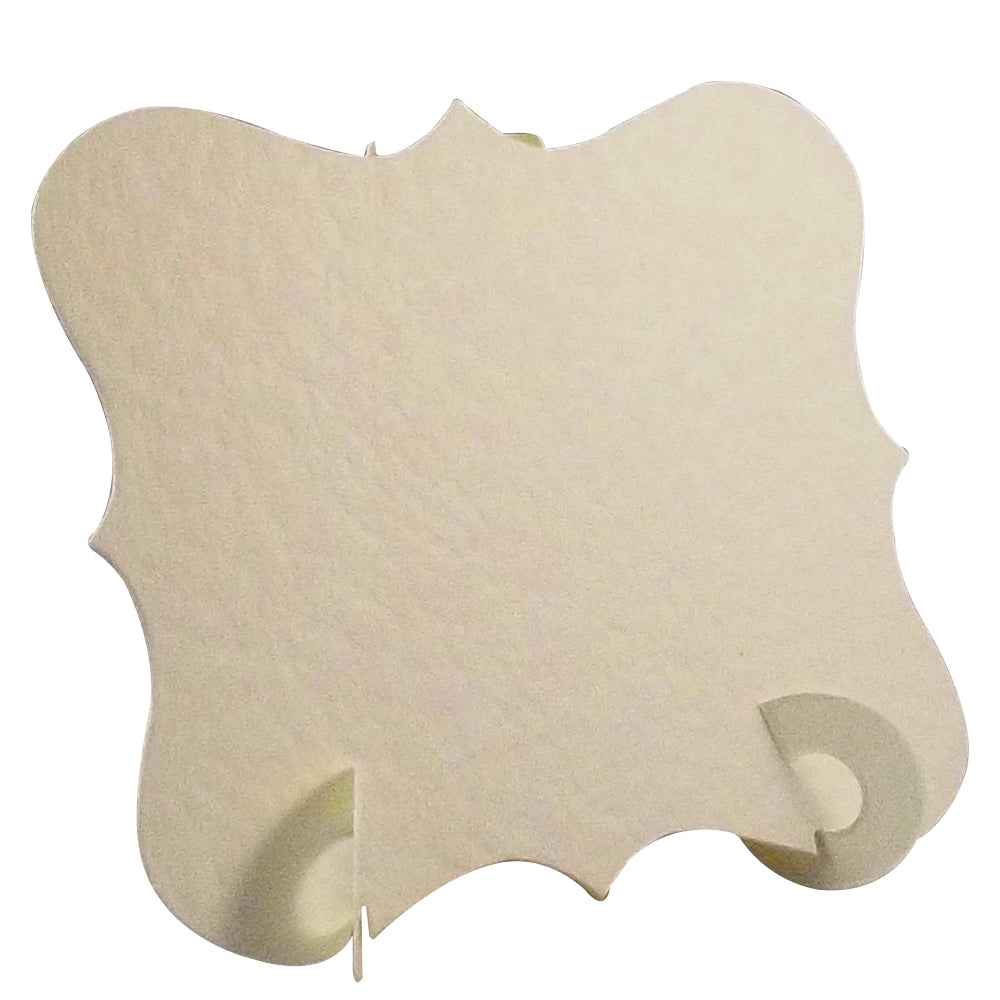 24 x Hammered Ivory Elegant Place Cards, Perfect for Stylish Weddings & Parties. Tableware UK Card Crafts