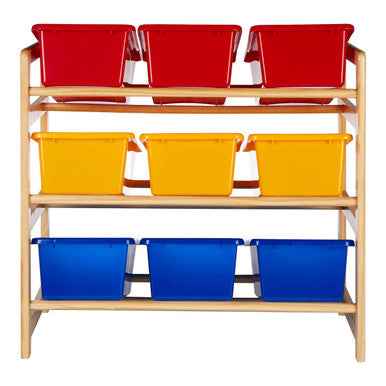 Kids 3 Tier Pine Frame Storage Unit