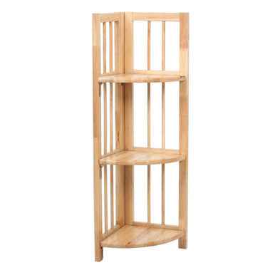 Heva 3 Tier Natural Box Frame Corner Unit