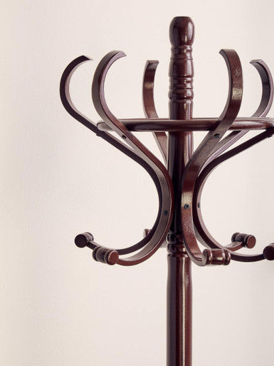 Kennedy Mahogany Finish Coat Stand | Solid Wood & Free Standing