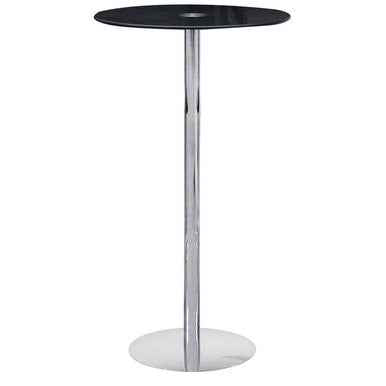 Adam Black Tempered Glass Bar Table