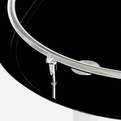 Adam Black Tempered Glass Serving Trolley