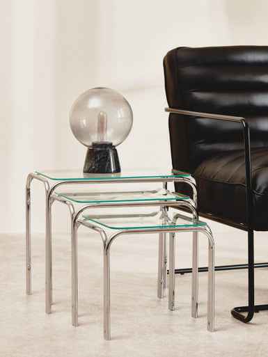 Jordan Nest Of 3 Clear Glass Pointed Ova