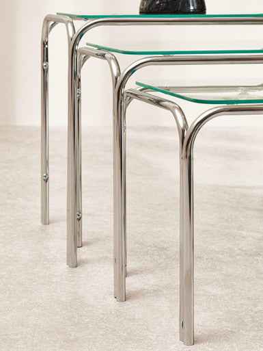 Jordan Nest Of 3 Clear Glass Pointed Ova