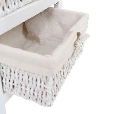 4 Maize Baskets White Storage Unit