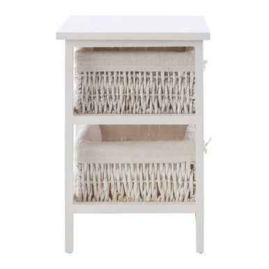 White 2 Maize Baskets Storage Unit