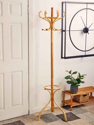 Kennedy Oak Finish Floor Standing Coat Stand
