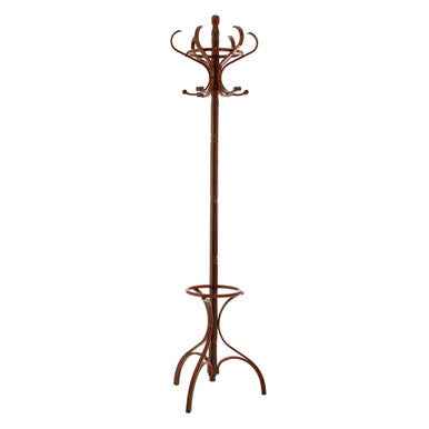 Kennedy Walnut Finish Solid Birchwood Coat Stand