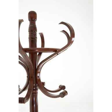 Kennedy Walnut Finish Solid Birchwood Coat Stand