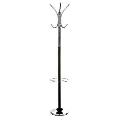 Drew Black and Chrome Floor Standing Coat Stand