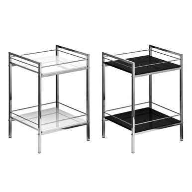 Quincy 2 Tier Black High Gloss Shelf Unit