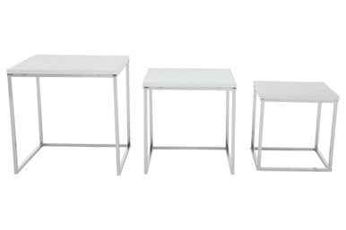 Fulton Matte White Nest Of 3 Tables With