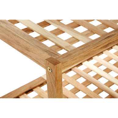 Parker Walnut Wood Bathe Two Tier Shoe Rack