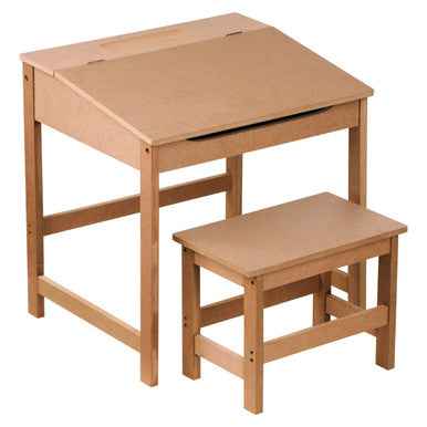 Jordan Childrens Natural Desk And Stool