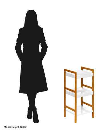 Versi White High Gloss 3 Tier Small Shelf Unit