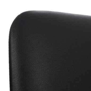 Cassy Black Leather Effect Dining Chair With White Legs