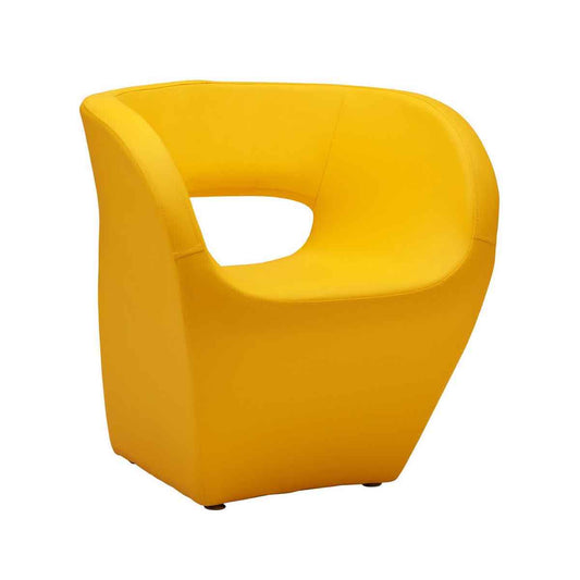 Aldo Yellow Leather Effect Chair