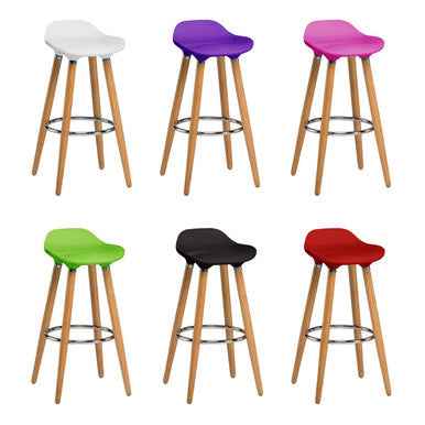 Stockholm Black Abs Beech Wood Bar Stool