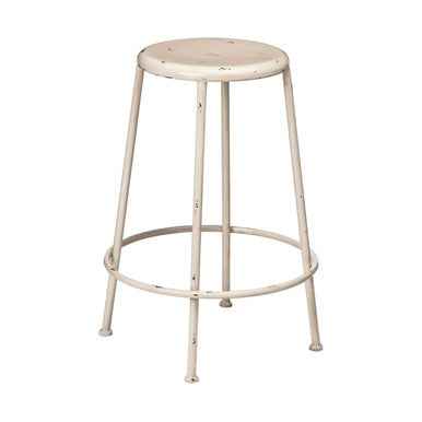 Artisan Cream Metal Bar Stool