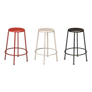 Artisan Cream Metal Bar Stool