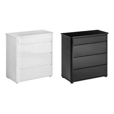 Moritz Black High Gloss 4 Drawer Chest