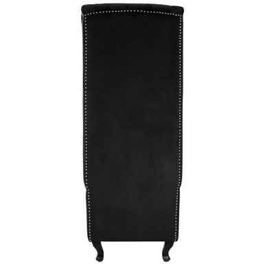 Regents Park Black Velvet Tall Porter Chair