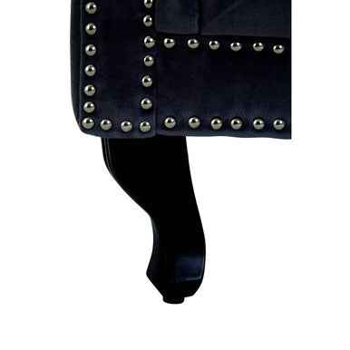 Regents Park Black Velvet Tall Porter Chair