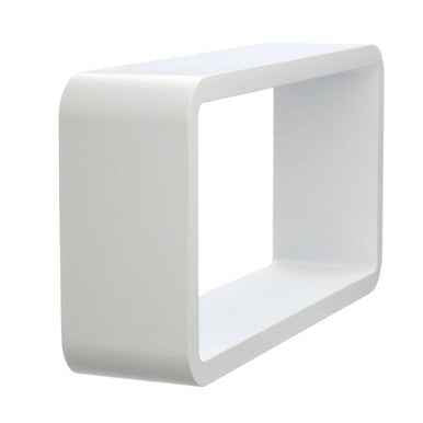 Set Of Three Varied White Wall Cubes