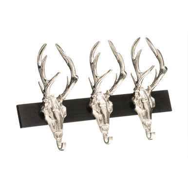 3 Stag Head Wall Mountable Hanger