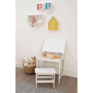 Jordan Childrens White Desk And Stool