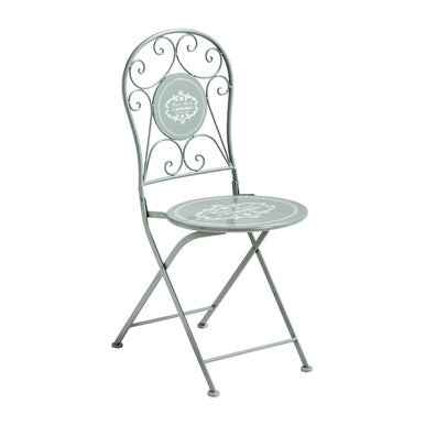 Cafe Cassis Grey Metal Chair
