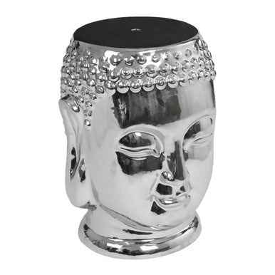 Torcello Complements Silver Buddha Ceramic Side Table