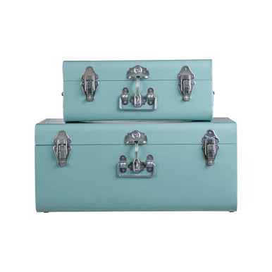 Parley Set Of Two Green Storage Trunks
