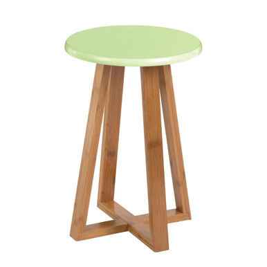 Viborg Green Bamboo Round Stool