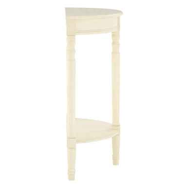 Heritage Antique White Rounded Console Table