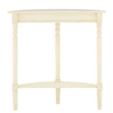 Heritage Antique White Rounded Console Table
