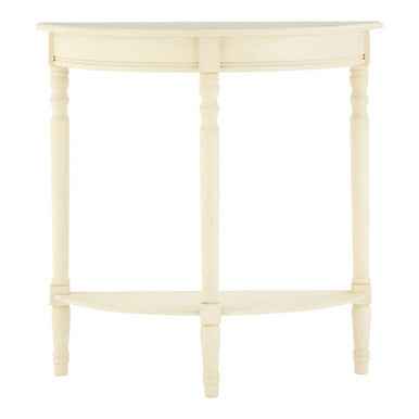 Heritage Antique White Rounded Console Table