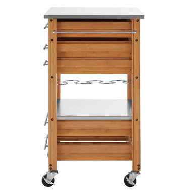 Harlow Bamboo Four Drawer Kitchen Trolley