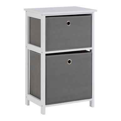 Lindo 2 Grey Fabric Drawers Cabinet