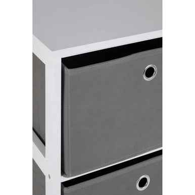 Lindo 2 Grey Fabric Drawers Cabinet