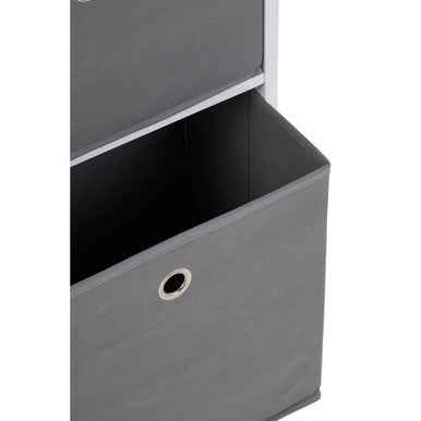 Lindo 2 Grey Fabric Drawers Cabinet