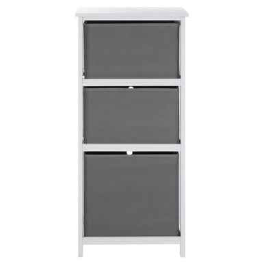 Lindo 3 Grey Fabric Drawers Cabinet