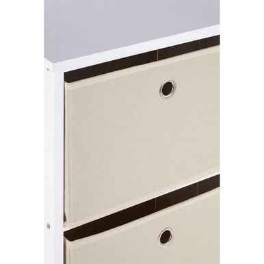 Lindo 3 Natural Fabric Drawers Cabinet
