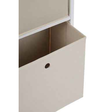 Lindo 3 Natural Fabric Drawers Cabinet