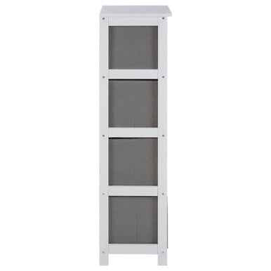 Lindo 4 Grey Fabric Drawers Cabinet