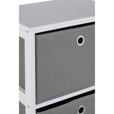 Lindo 4 Grey Fabric Drawers Cabinet