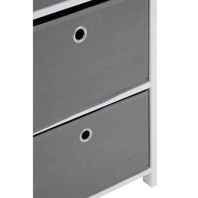 Lindo 4 Grey Fabric Drawers Cabinet