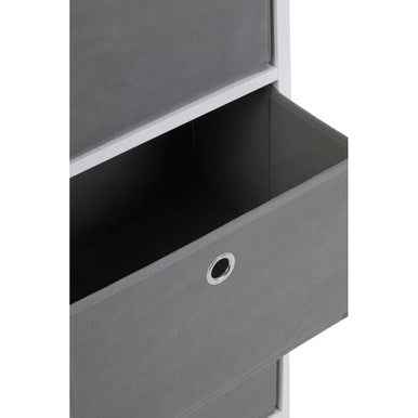 Lindo 4 Grey Fabric Drawers Cabinet